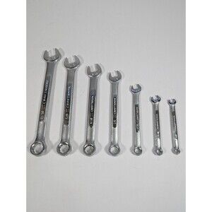 Vintage " New Old Stock " Craftsman 12 Point SAE Open End Box 7 Piece Set USA